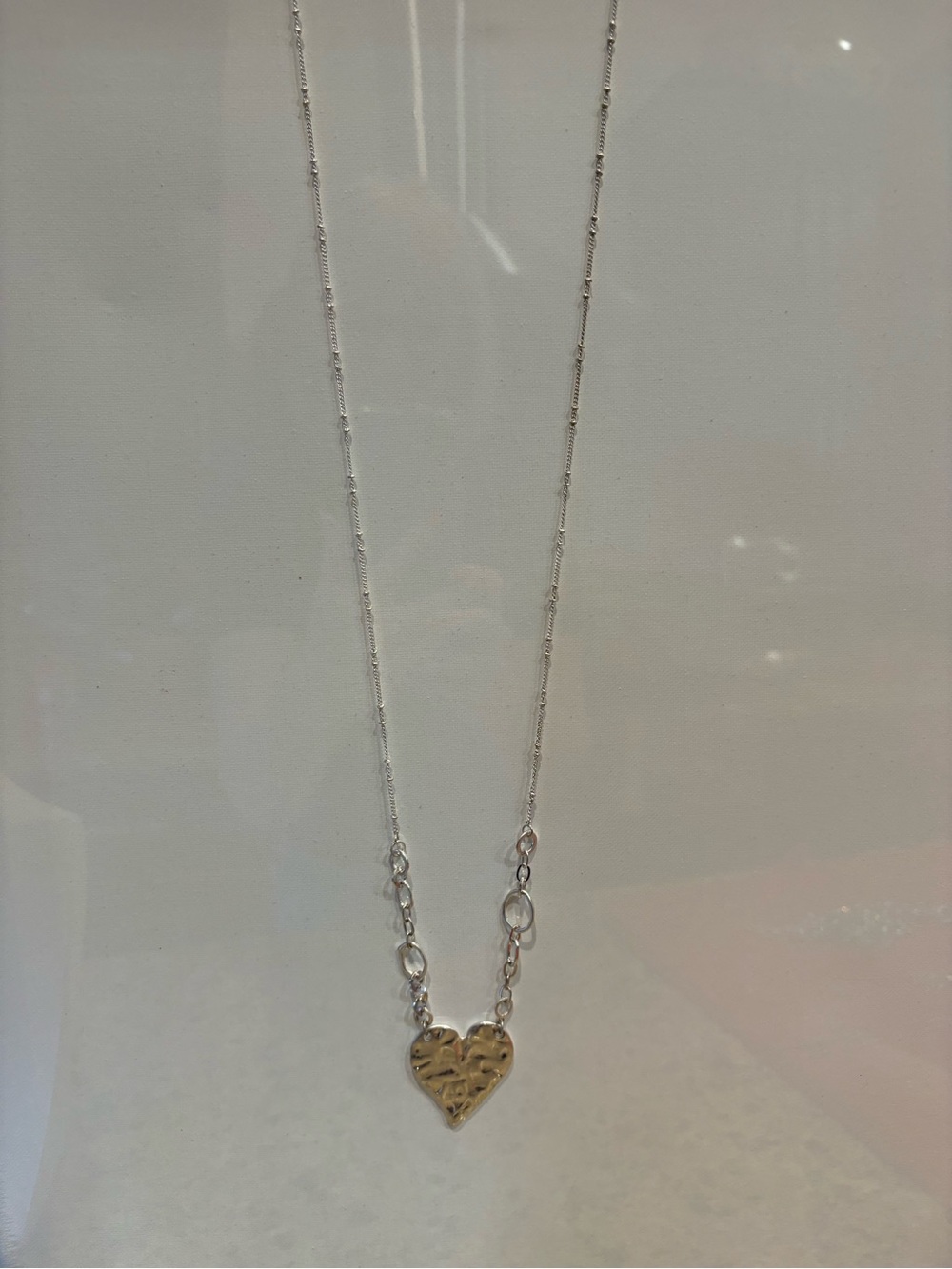 Silver Heart Pendant Necklace - Women's Jewelry